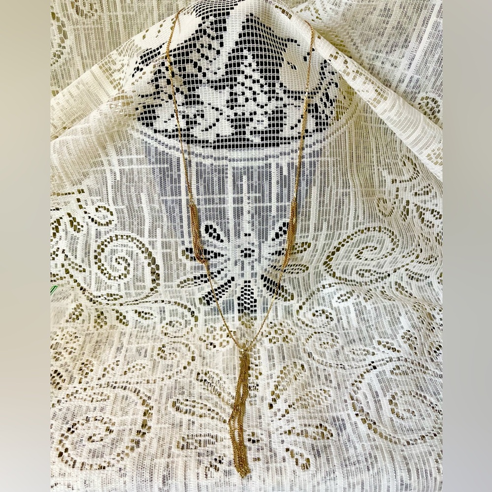 Elegant Gold Tassel Necklace